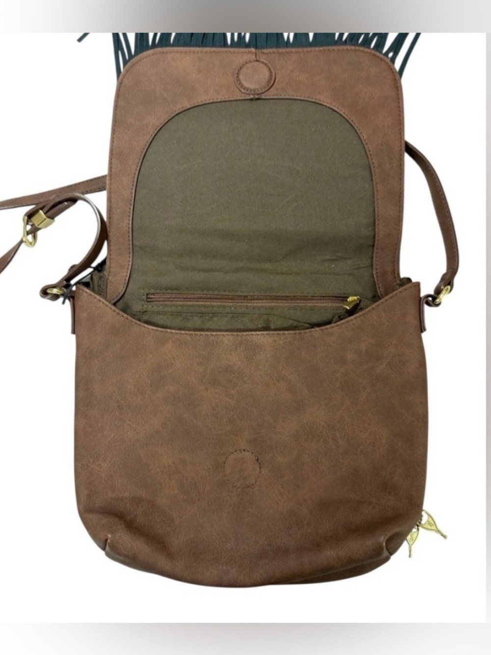 Browning Dakota Fringe Concealed Carry Crossbody Purse Holster Brown NWOT - Picture 3 of 12